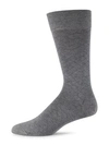 Marcoliani Men's Micro Argyle Cotton Socks In Silver Grey