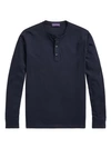 Polo Ralph Lauren Long-sleeve Cotton Henley T-shirt In Navy