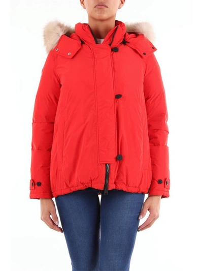 Add Women's Red Polyester Down Jacket