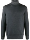 Drumohr Regular-fit Roll-neck Jumper In Blue