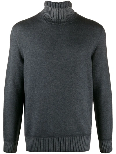 Drumohr Regular-fit Roll-neck Jumper In Grey