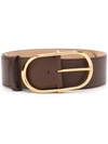 Dolce & Gabbana Oval Buckle Belt In Brown