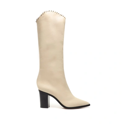 Schutz Valy Knee High Boot In Almond Buff Leather