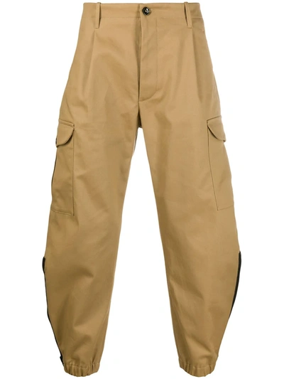 Nine In The Morning Balloon Leg Cropped Trousers In Neutrals