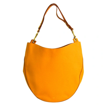 Pre-owned Celine Yellow Leather Hobo Bag