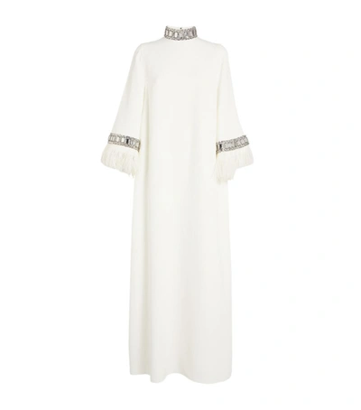 Andrew Gn Embellished Feather-cuff Dress