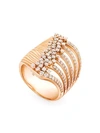 HUEB WOMEN'S BAHIA 18K PINK GOLD & DIAMOND STATEMENT RING,400090010711