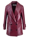 VALENTINO DOUBLE-BREASTED COAT IN BURGUNDY