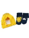 STELLA MCCARTNEY HAT AND SLIPPERS IN YELLOW AND BLUE