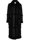 Stand Studio Delia Faux-shearling Oversized Coat In Black
