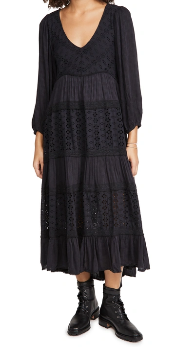 Free People Mockingbird High/low Dress In Black ModeSens