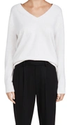 VINCE WEEKEND V NECK CASHMERE SWEATER,VINCE50805