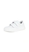 Acne Studios Steffey Touch-strap Sneakers In White/optic White