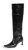 REIKE NEN POINTED SQUARE MID-HEEL LONG BOOTS