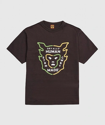 Human Made Dual Coloured Logo T-shirt In Black