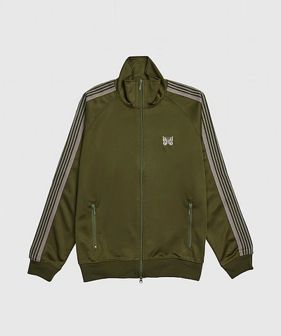 Needles Poly Smooth Track Jacket In Green