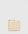 Comme Des Garçons Sa3100 Classic Leather Zip Wallet In Off-white
