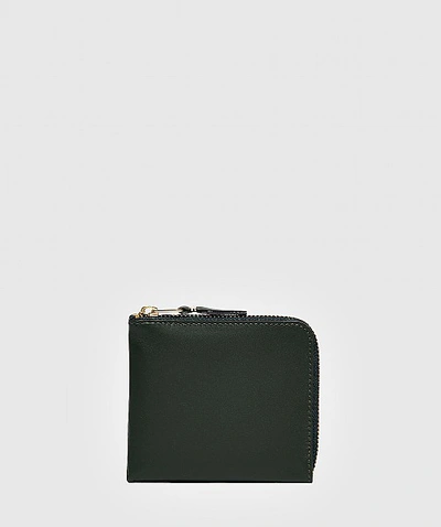 Comme Des Garçons Sa3100 Classic Leather Zip Wallet In Green