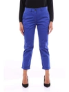 PS BY PAUL SMITH PS BY PAUL SMITH WOMEN'S BLUE COTTON trousers,W2R089TC30133BLUELETTRICO 42