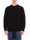 Drumohr Black Merino Wool Jumper In Black