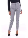 PESERICO PESERICO WOMEN'S GREY POLYESTER trousers,P0492101934GRIGIO 38