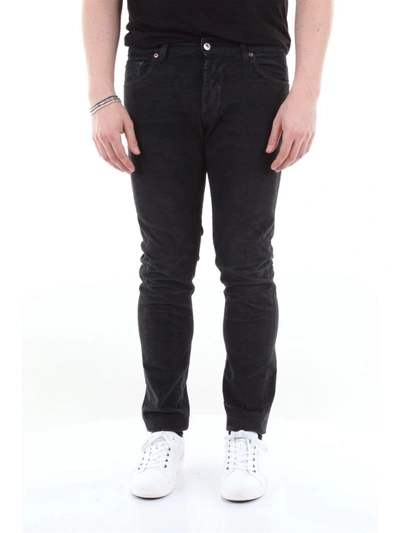 Aglini Men's Black Cotton Jeans