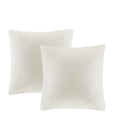 Natori N  Hanae Yarn-dyed Sham, European Bedding In White