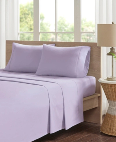 Madison Park Peached Cotton Percale 4-pc. Sheet Set, King In Purple