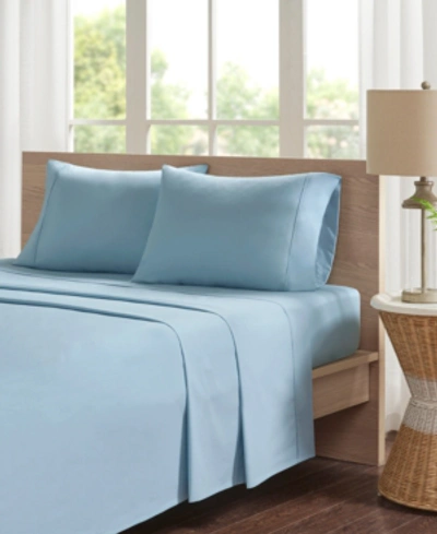 Madison Park Peached Cotton Percale 4-pc. Sheet Set, California King In Teal