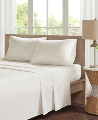 MADISON PARK PEACHED COTTON PERCALE 4-PC. SHEET SET, KING