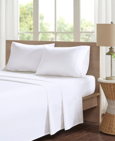 Madison Park Peached Cotton Percale 4-pc. Sheet Set, California King In White