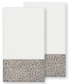 Linum Home Spots 2 Piece Bath Towel Set Bedding In White