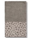 Linum Home Spots Embellished Hand Towel In Dark Gray