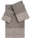 Linum Home Spots 3-piece Embellished Towel In Dark Gray