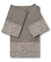 Linum Home Spots 3-piece Embellished Towel In Dark Gray