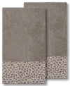 Linum Home Spots 2 Piece Bath Towel Set Bedding In Dark Gray