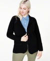 Charter Club Plus Size 100% Cashmere Blazer, Created For Macy's In Classic Black