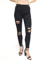 ALMOST FAMOUS JUNIORS' DESTRUCTED HIGH-RISE SKINNY JEANS