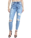 ALMOST FAMOUS JUNIORS' DESTRUCTED HIGH-RISE MOM JEANS