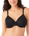 Wacoal Back Appeal Polka-dot Pattern Minimiser-cup Stretch-woven Bra In Black