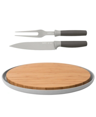 Berghoff Leo Collection 3-pc. Carving And Cutting Board Set In Gray