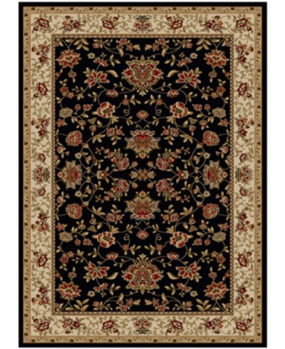 Km Home Closeout!!  Pesaro Manor 3'3" X 4'11" Area Rug In Black