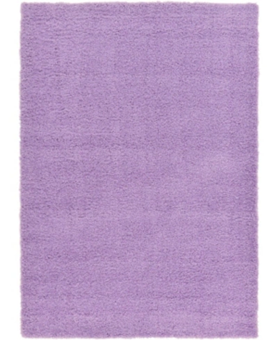 Bridgeport Home Closeout! Bayshore Home Exact Shag Exs1 7' X 10' Area Rug In Lilac