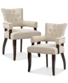 Furniture Sandra Set Of 2 Dining Armchairs In Tan