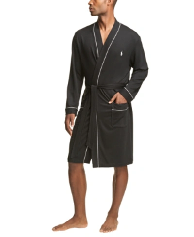 Polo Ralph Lauren Polo Basics Piped Terry Robe In Polo Black