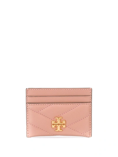 Tory Burch Kira Chevron Leather Cardholder In Pink