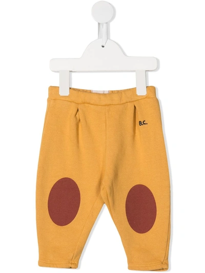 Bobo Choses Babies' Knee-patch Cotton Leggings In Yellow