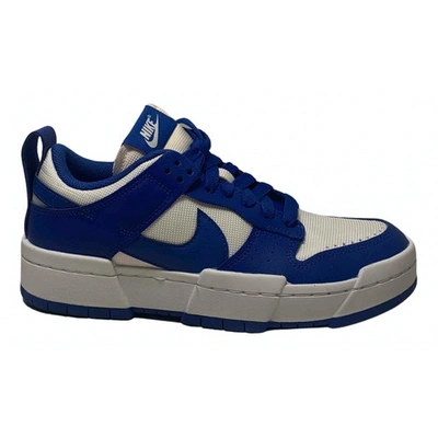 Pre-owned Nike Sb Dunk  Blue Leather Trainers