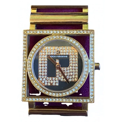 Pre-owned Rabanne Watch In Gold