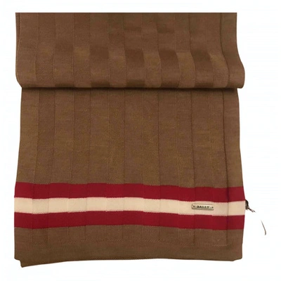 Pre-owned Bally Camel Wool Scarf & Pocket Squares